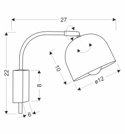 LAMPA RUPI KINKIET 1X40W E27 PATYNOWY 21-75475