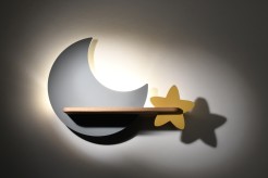 LAMPA MOON KINKIET ŚCIENNY 5W LED IQ KIDS SZARY+ZŁOTY 21-75574