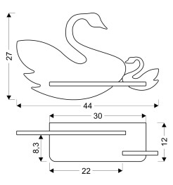 LAMPA SWAN KINKIET ŚCIENNY 5W LED IQ KIDS 21-75598