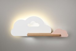 LAMPA CLOUD KINKIET ŚCIENNY 5W LED IQ KIDS BIAŁY+RÓŻOWY 21-76717