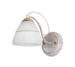 LAMPA FANETTA KINKIET 1X60W E27 BIAŁO ZŁOTY 21-77042