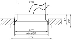 OPRAWA MEBLOWA KWADRAT MS-03 SG G4 SATYNA ZŁOTY 2208745