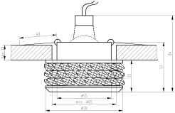 SK-80 CH/TR MR16 1X50W CHROM  oczko sufitowe  lampa sufitowa 2227375