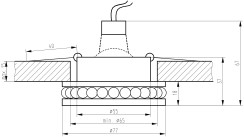 SK-79 CH/TR MR16 1X50W CHROM  oczko sufitowe  lampa sufitowa 2227405