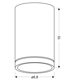 LAMPA SUFITOWA TUBA 1X15W GU10 6,8/10 BIAŁY MAT 2277134