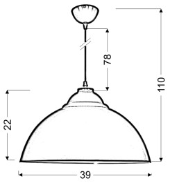 UNI LAMPA WISZĄCA 38 1X60W E27 ZIELONY 31-13286