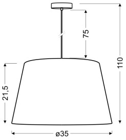 LAMPA KASZMIR ZWIS 35 1X60 E27 BRĄZOWY 31-21038