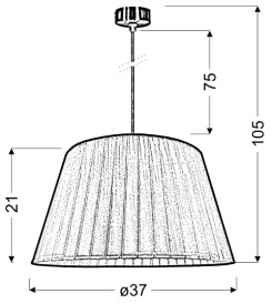 LAMPA TIZIANO ZWIS 37 1X60W E27 ZŁOTY 31-27108