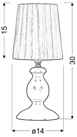 LAMPKA ALETTE 1X40W E14 BIAŁY 41-64097