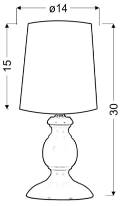 LAMPKA SPINEL 1X40W E14 BRĄZOWY 41-64110