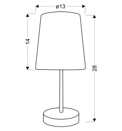 LAMPKA LORI 1X40W E14 BIAŁA 41-72771