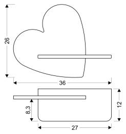 HEART LAMPA KINKIET 5W LED IQ KIDS Z PRZEWODEM Z WŁ. I WTYCZKĄ RÓŻOWY 21-84569