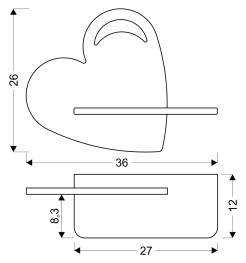 HEART LAMPA KINKIET 5W LED IQ KIDS Z PRZEWODEM Z WŁ. I WTYCZKĄ Z OTWOREM NIEBIESKI 21-84576