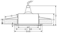 SH-13 SN MR16 SATYNA NIKIEL oczko sufitowe  lampa sufitowa HERMETYCZNA  IP65  odporna na wilgoć 2258935