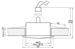 SH-10 SN MR16 SATYNA NIKIEL oczko sufitowe  lampa sufitowa HERMETYCZNA IP65  odporna na wilgoć 2212593