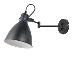 ESPERA LAMPA KINKIET 1X40W E27 CZARNY Z PRZEWODEM PRZYŁ. Z WTYCZKĄ I WŁĄCZNIKIEM 21-85238