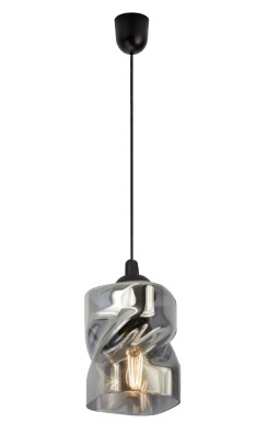 FELIS LAMPA WISZĄCA CZARNY 1X60W E27 KLOSZ DYMIONY 31-00118