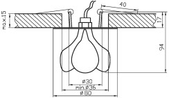 SK-54 CH/WH G4 OPR.STROP.STAŁA KRYSZTAŁ 20W G4 KWIAT 2217751