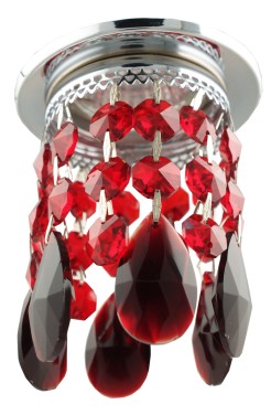 SK-64 CH/RED MR16 CHROM OPR. STROP. DEKORACYJNA TRANSPARENTNA CZERWONA MR16 50W 2243835