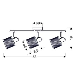 LAMPA SUFITOWA CANABERA KAWOWE ZŁOTO 3X40W E14 KLOSZ BURSZTYNOWY 93-82541