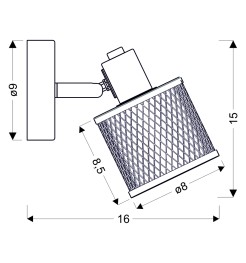 LAMPA KINKIET CANABERA KAWOWE ZŁOTO 1X40W E14 KLOSZ BURSZTYNOWY 91-81377