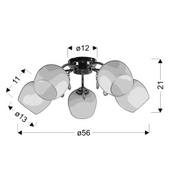 ZACHERA LAMPA SUFITOWA 5X40W E27 BIAŁY 35-77943