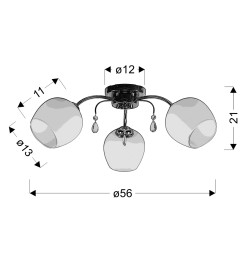 ZACHERA LAMPA SUFITOWA 3X40W E27 BIAŁY 33-77981