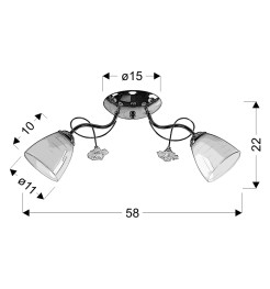 ARIAM LAMPA SUFITOWA 2X40W E27 BIAŁY 32-78681