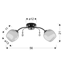 ZACHERA LAMPA SUFITOWA 2X40W E27 BIAŁY 32-78674