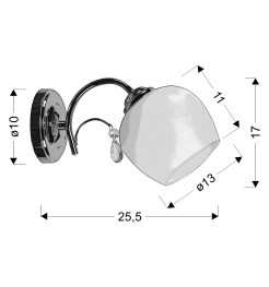 ZACHERA LAMPA KINKIET 1X40W E27 BIAŁY 21-76984