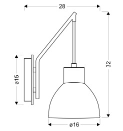 VARIO LAMPA KINKIET 1X60W E27 CZARNY 21-73495