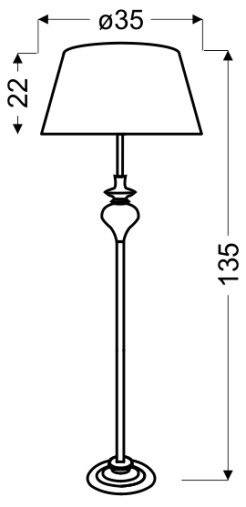 GILLENIA LAMPA PODŁOGOWA 1X60W E27 CZARNA 51-21420