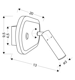 MIRACLE LAMPA KINKIET 6W+3W LED CZARNY MAT 22-75796