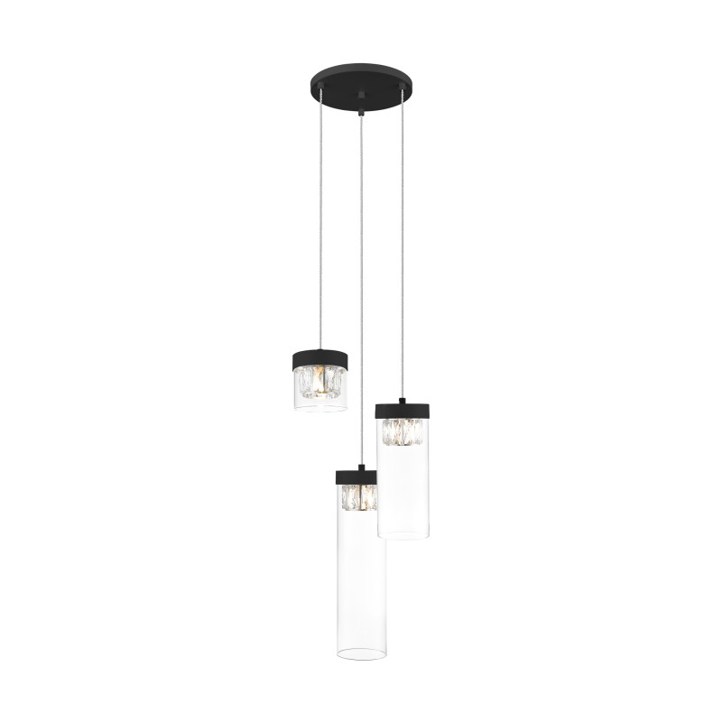 P0389-03D-P7AC GEM LAMPA WISZĄCA CZARNY MAT/MATT BLACK