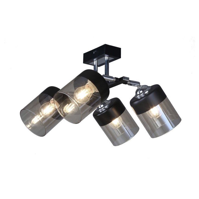 CL19020-4-BL PORTO LAMPA SUFITOWA CZARNA/BLACK