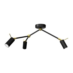 Lampa sufitowa IRIS Black/Gold 3x mini GU10 MLP7270