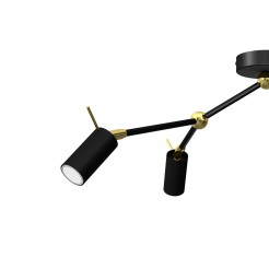 Lampa sufitowa IRIS Black/Gold 3x mini GU10 MLP7270