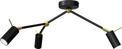 Lampa sufitowa IRIS Black/Gold 3x mini GU10 MLP7270