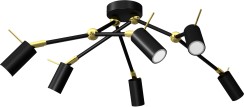 Lampa sufitowa IRIS Black/Gold 6x mini GU10 MLP7271