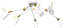 Lampa sufitowa IRIS White/Gold 6x mini GU10 MLP7274