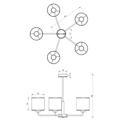 Żyrandol ATLANTA 5xE27 MLP7452