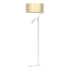 Lampa podłogowa MARSHALL WHITE / RATTAN 1xE27 + 1x mini GU10 MLP7492