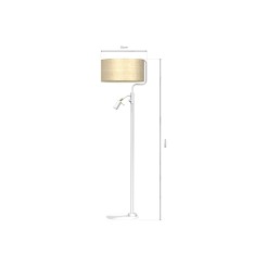 Lampa podłogowa MARSHALL WHITE / RATTAN 1xE27 + 1x mini GU10 MLP7492