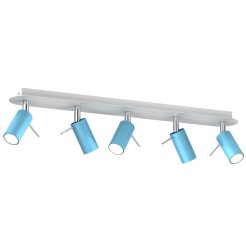 Lampa sufitowa PRESTON BLUE/WHITE 5x mini GU10 MLP7625