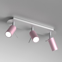 Lampa sufitowa PRESTON PINK/WHITE 3x mini GU10 MLP7628