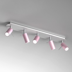 Lampa sufitowa PRESTON PINK/WHITE 5x mini GU10 MLP7629