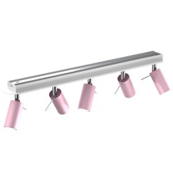 Lampa sufitowa PRESTON PINK/WHITE 5x mini GU10 MLP7629