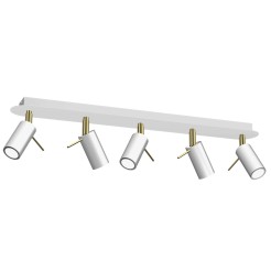 Lampa sufitowa PRESTON GOLD/WHITE 5x mini GU10 MLP7633