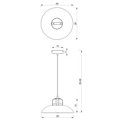 Lampa wisząca FELIX WHITE/GOLD 1xE27 MLP7704