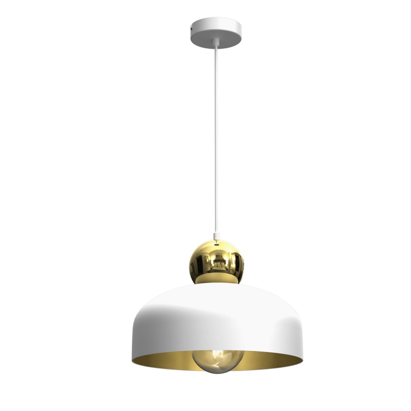 Lampa Wisząca HARALD GOLD/WHITE 1xE27 MLP7243